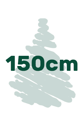 Artificial Christmas trees in height of 150 cm