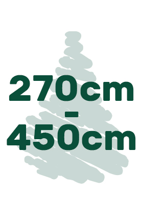 Artificial Christmas trees in height of 270-450 cm