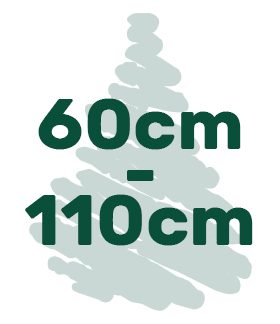 Artificial Christmas trees in height of 60-110 cm