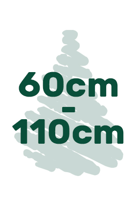 Artificial Christmas trees in height of 60-110 cm