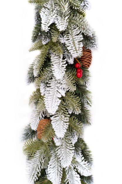 Artificial Christmas garland Flocked Fir PE