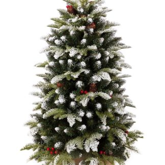 Artificial Christmas Potted Tree Flocked Fir PE