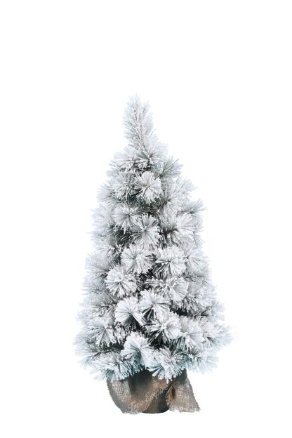 Artificial Christmas Potted Tree Mini Flocked Pine