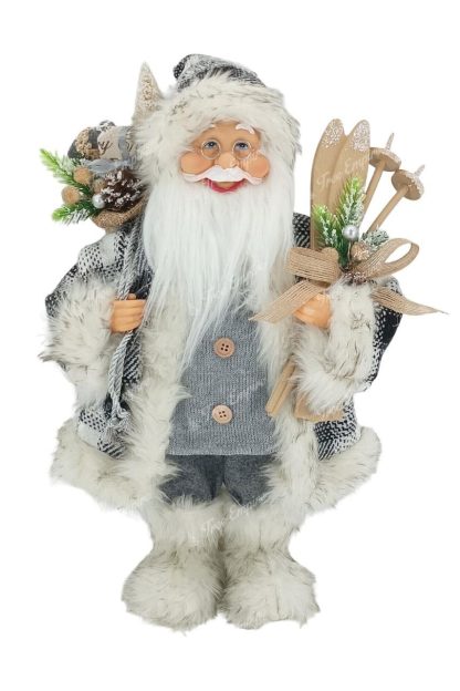 Christmas decoration Santa Claus Gray 40cm