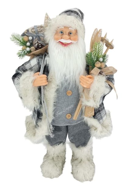 Christmas decoration Santa Claus Gray 60cm