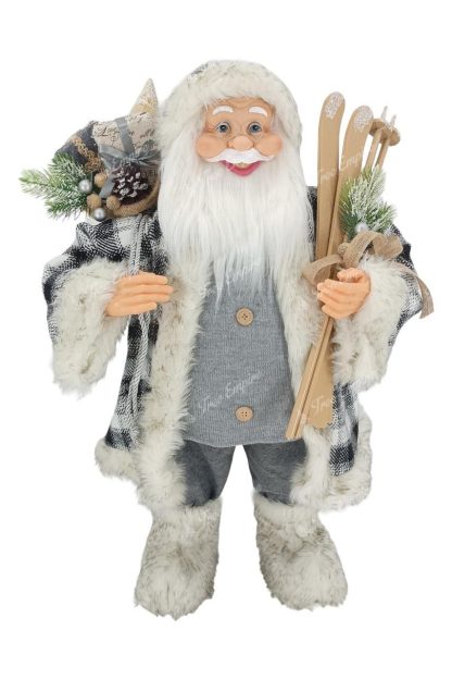 Christmas decoration Santa Claus Gray 80cm