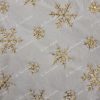 Christmas tree skirt White with gold snowflakes