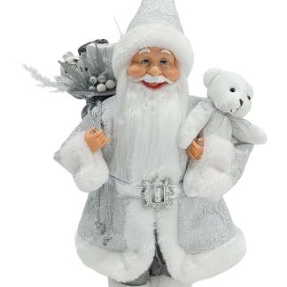 Christmas decoration Santa Claus Silver 40cm