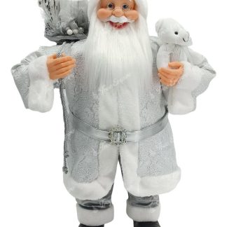 Christmas decoration Santa Claus Silver 80cm