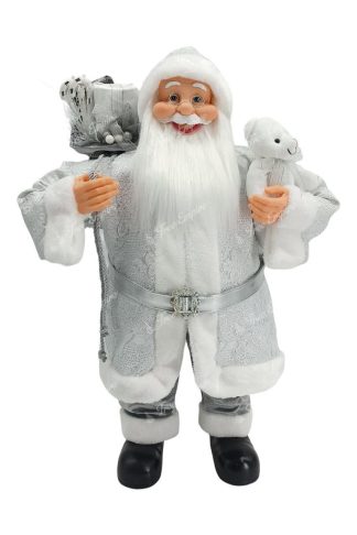 Christmas decoration Santa Claus Silver 80cm
