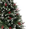 Artificial Christmas tree Flocked Spruce PE with flocked needle tips