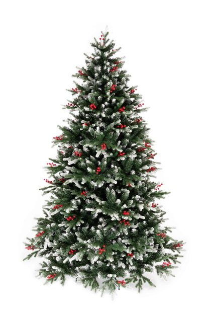 Artificial Christmas tree Flocked Spruce PE with flocked needle tips